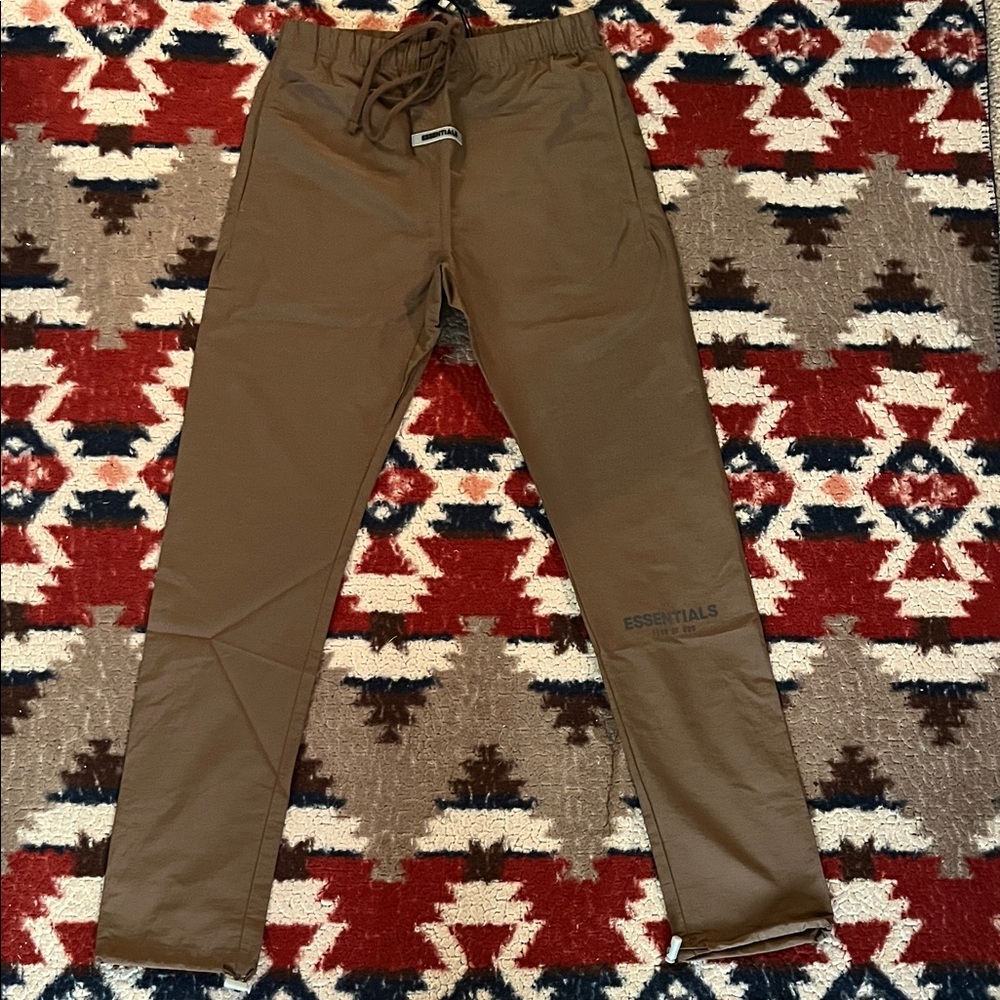 Fear of God Essentials x Ssense Exclusive Brown Nylon Track Pants Size XS